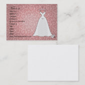 Simplement carte de visite de dentelle (Devant / Derrière)