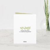 Simplement carte pour notes de blanc d'arbre (Dos)