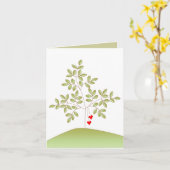 Simplement carte pour notes de blanc d'arbre (Fleur jaune)