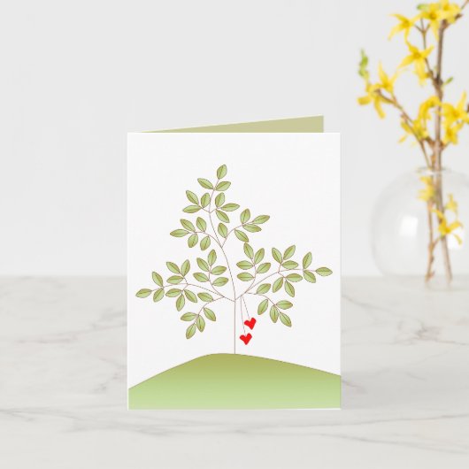 Simplement carte pour notes de blanc d'arbre (Fleur jaune)