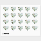 Simplement Chic Coeur Floral Sticker En Forme (Feuille)