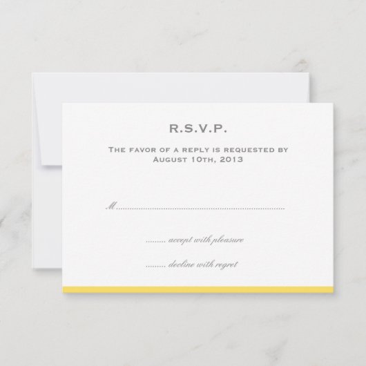 Simplement couleur bordure jaune mariage réponse r (Devant)