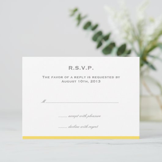Simplement couleur bordure jaune mariage réponse r (Debout devant)