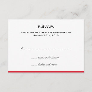 Simplement couleur bordure rouge mariage réponse r