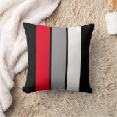 Simplement Coussin Décoratif Rouge à Rayures 3 Ban (Couverture)