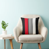 Simplement Coussin Décoratif Rouge à Rayures 3 Ban (Chaise)
