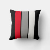 Simplement Coussin Décoratif Rouge à Rayures 3 Ban (Verso)