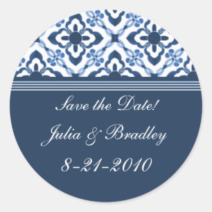 Simplement Dazzling Damask Enregistrer Stickers Da