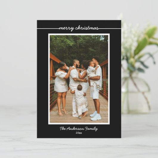 Simplement dit Joyeux carte photo de Noël (Debout devant)