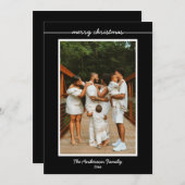 Simplement dit Joyeux carte photo de Noël (Devant / Derrière)