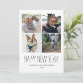 Simplement dit Joyeux carte photo du Nouvel An (Debout devant)