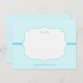 Simplement élégant Carte de remerciements plat - B (Devant / Derrière)