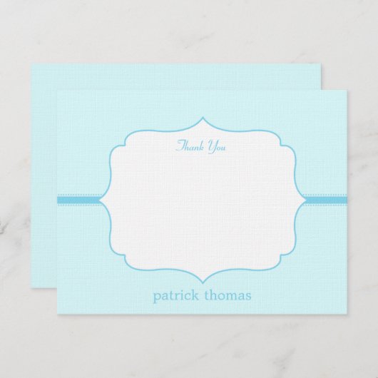 Simplement élégant Carte de remerciements plat - B (Devant / Derrière)