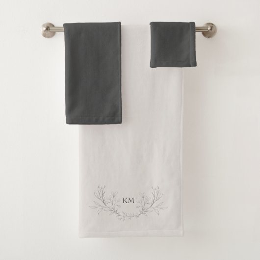 Simplement Élégant Gris Monogramme (En situation)