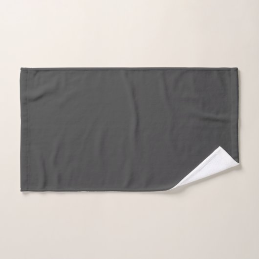 Simplement Élégant Gris Monogramme (Serviette à main)