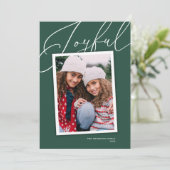 Simplement Elegant Joyful Script Carte photo de va (Debout devant)