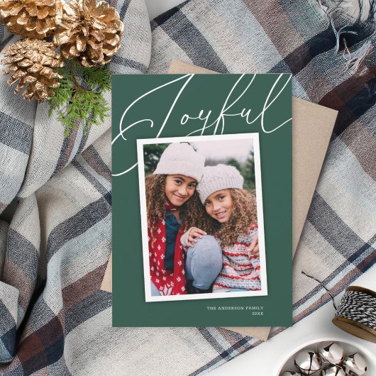 Simplement Elegant Joyful Script Carte photo de va