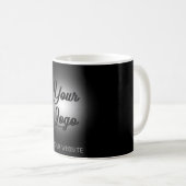 Simplement élégant logo noir carte de visite mug (Devant droit)