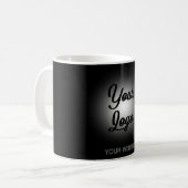 Simplement élégant logo noir carte de visite mug (Devant gauche)
