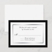 Simplement élégant - Réponses Mariages / Cartes RS (Devant / Derrière)