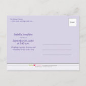 Simplement Élégant (violet) Faire-part de naissanc (Dos)