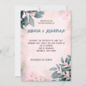 Simplement Eucalyptus Faire-part de mariage de ver (Devant)