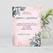 Simplement Eucalyptus Faire-part de mariage de ver (Debout devant)