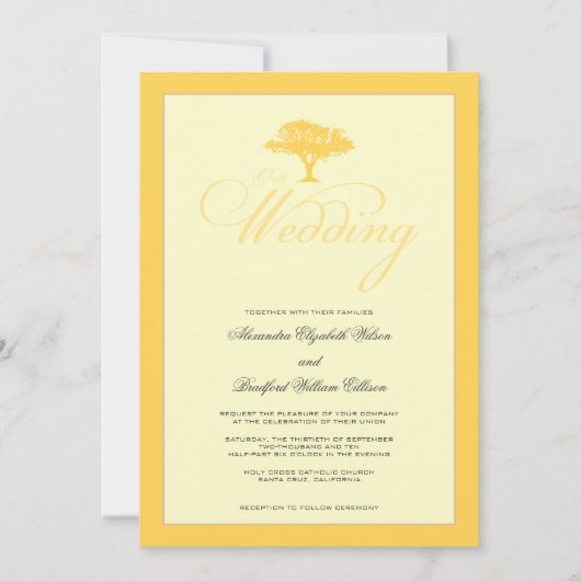 Simplement faire-part de mariage formel de (Devant)