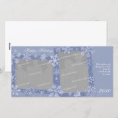 Simplement Flocons Carte double personnalisée avec (Devant / Derrière)