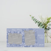 Simplement Flocons Carte double personnalisée avec (Debout devant)