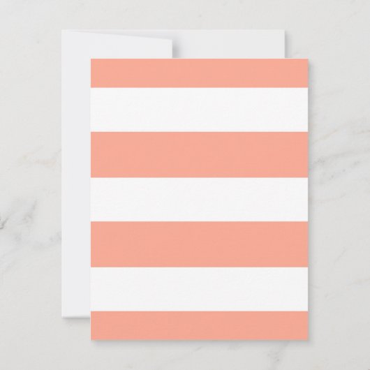 Simplement Floral & Stripes Faire-part de mariage  (Dos)