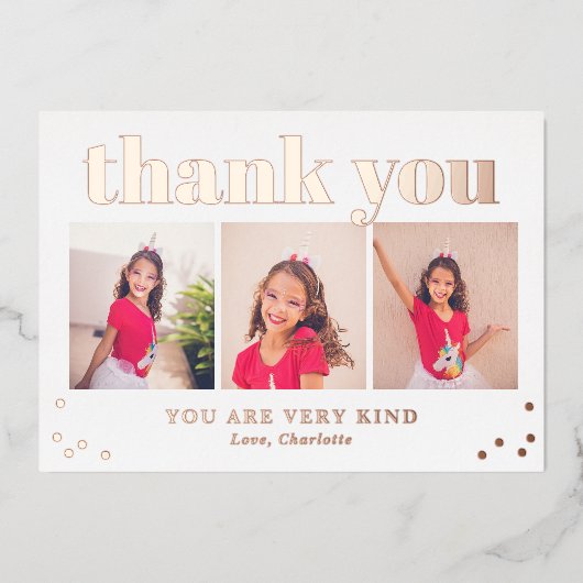 Simplement Happy Flat FOIL Grad Carte de remerciem (Recto)