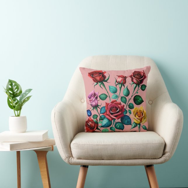 Simplement Inspiré Coussin de Jeté à l'Eau Roses (Chaise)