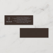 Simplement invitation de mariage de chocolat (Devant / Derrière)