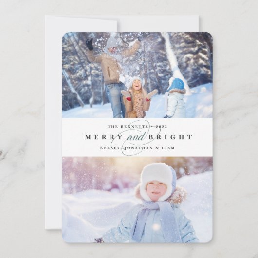 Simplement Joyeux | Carte de vacances pour deux ph (Devant)