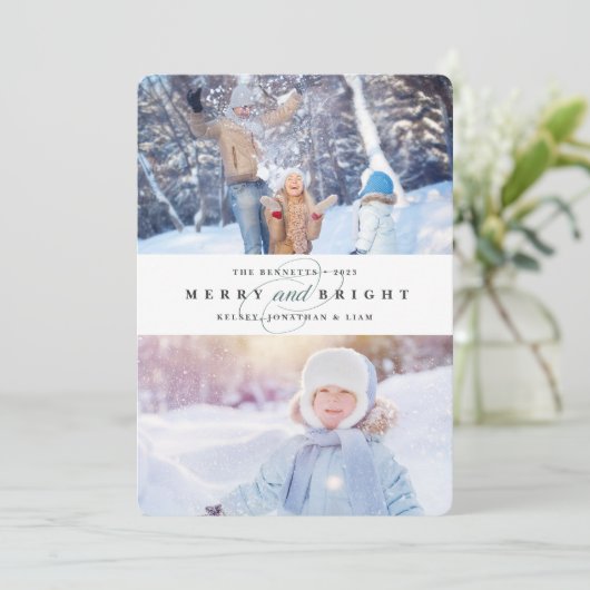 Simplement Joyeux | Carte de vacances pour deux ph (Debout devant)