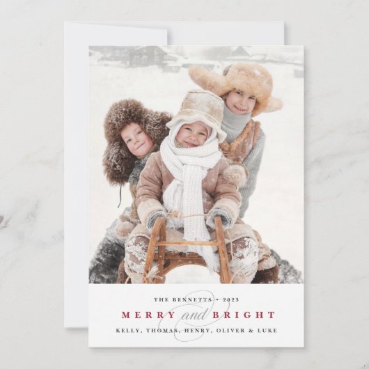 Simplement Joyeux Carte photo de vacances | Cranbe (Devant)