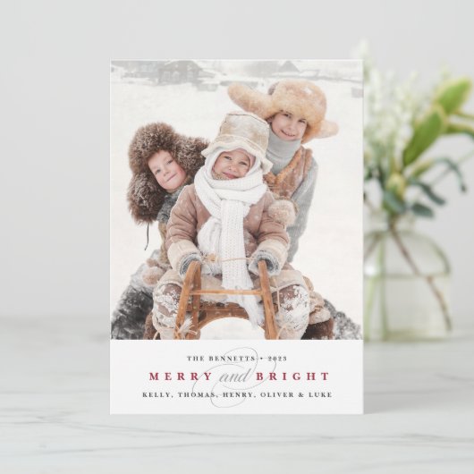 Simplement Joyeux Carte photo de vacances | Cranbe (Debout devant)