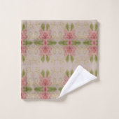 Simplement magnifique avec taupe et rose floral (Gant de toilette)