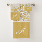 Simplement Marbre Monogramme Or Marbre Blanc   (En situation)
