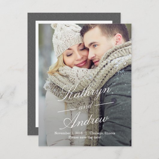 Simplement Nous Enregistrer La Carte Postale Date (Devant / Derrière)