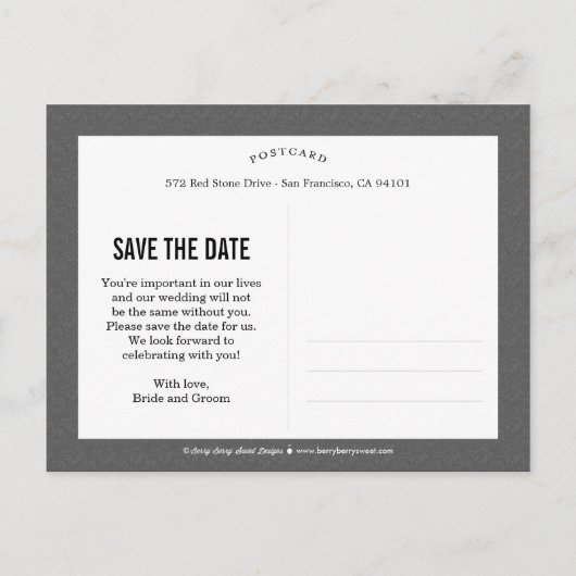 Simplement Nous Enregistrer La Carte Postale Date (Dos)