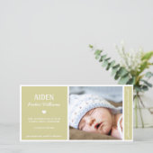 SIMPLEMENT PUR | Faire-part de naissance BÉBÉ (Debout devant)