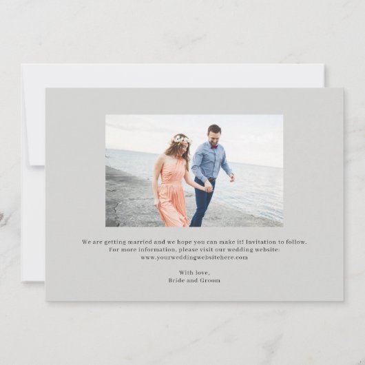 Simplement Romantique Enregistrer La Carte Date (Dos)