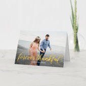 Simplement romantique FOIL plié Carte de remerciem (Recto)