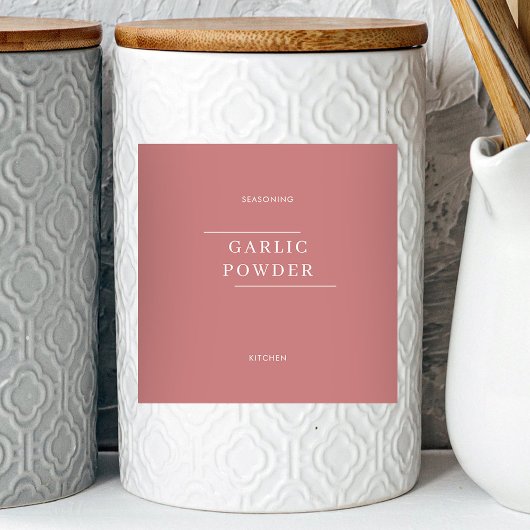 Simplement Rosy Minimal Cuisine Pantry Étiquettes 