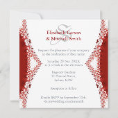 Simplement Rouge Faire-part de mariage Monogramme  (Dos)