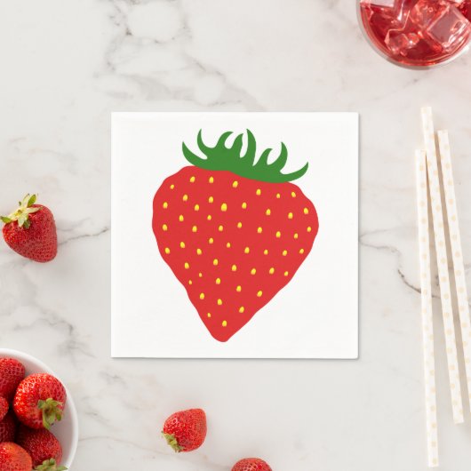 Simplement serviettes en papier fraise (En situation)