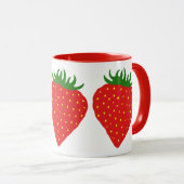 Simplement tasse faite sur commande de fraise - (Devant droit)