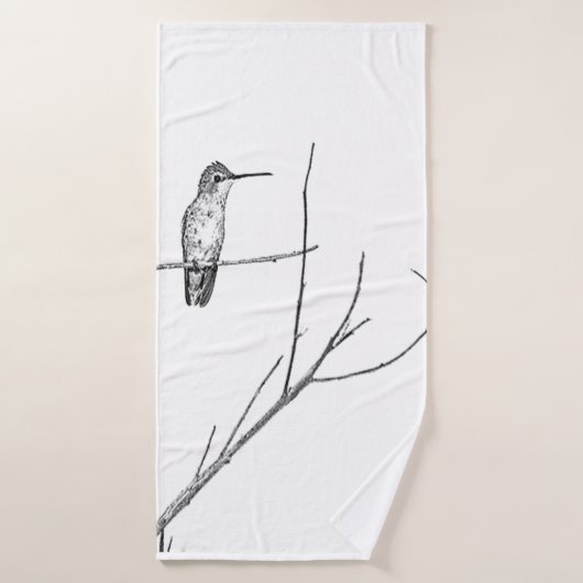 Simplement un colibri sur un bâton (Serviette de bain)